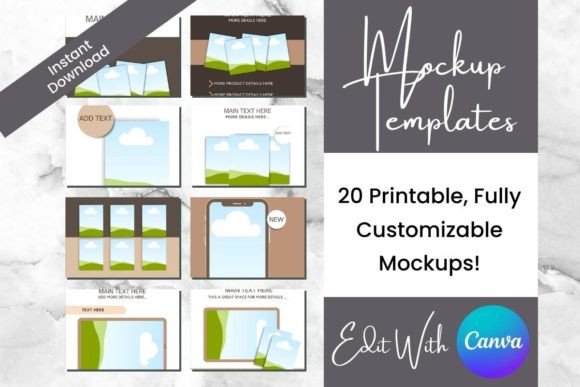 Download 20 Neutral Theme Digital Product Mockups - Mockups Collection