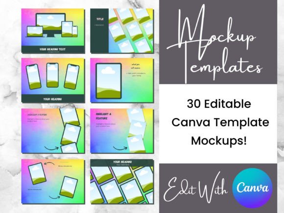 Download 15 Rainbow Digital Product Mockups - Mockups Collection