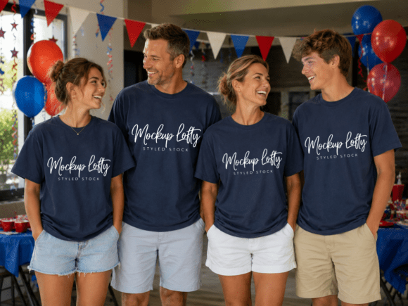 Download Comfort Colors 1717 Family Group Mockup - Group mockup Collection