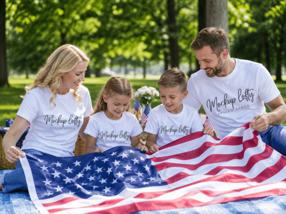Download Family BC3001 4th of July Group Mockup - Group mockup Collection