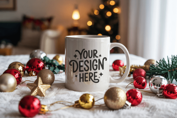 Download Christmas White Mug Mockup 74 - Premium Bundle